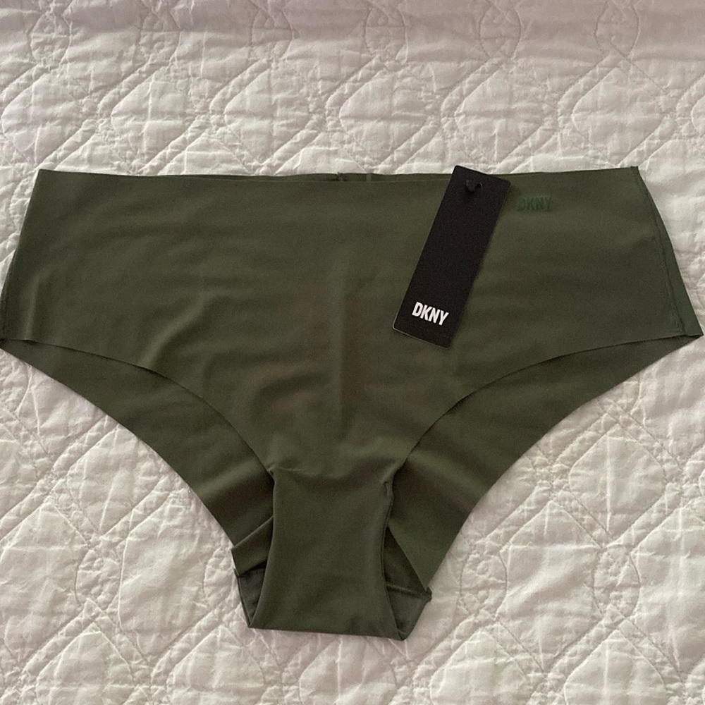 DKNY Olive 🫒 Green Seamless Litewear Cut Hipster Undies NWT XL